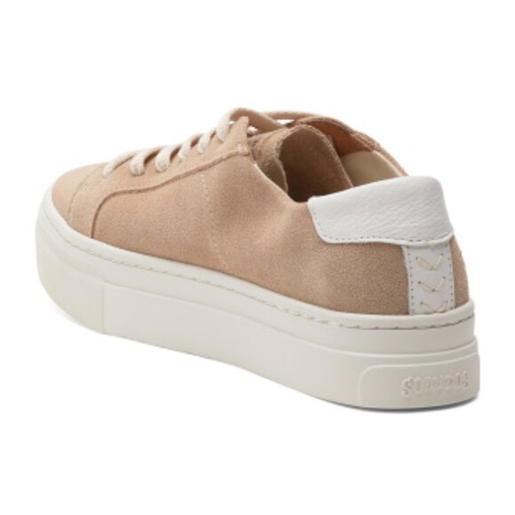 NEW SOLUDOS Suede Ibiza Platform Sneakers in Sand for women 261 4M2T - Picture 4 of 8